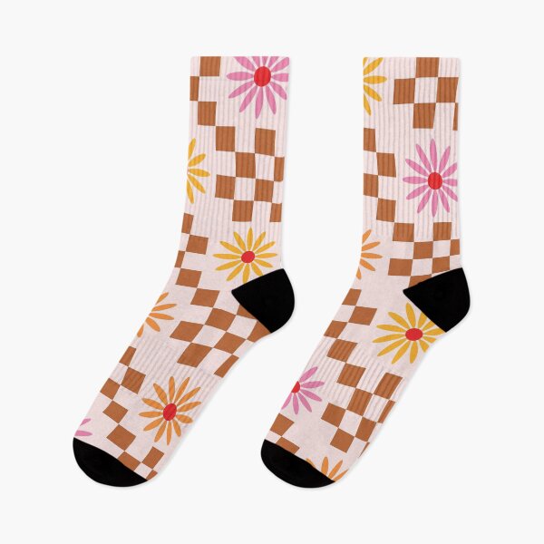 Item preview, Retro Daisy Checkerboard Pattern | Groovy 70s Floral Seamless Design | Cute Vintage Flower Aesthetic designed and sold by RJACreative.
