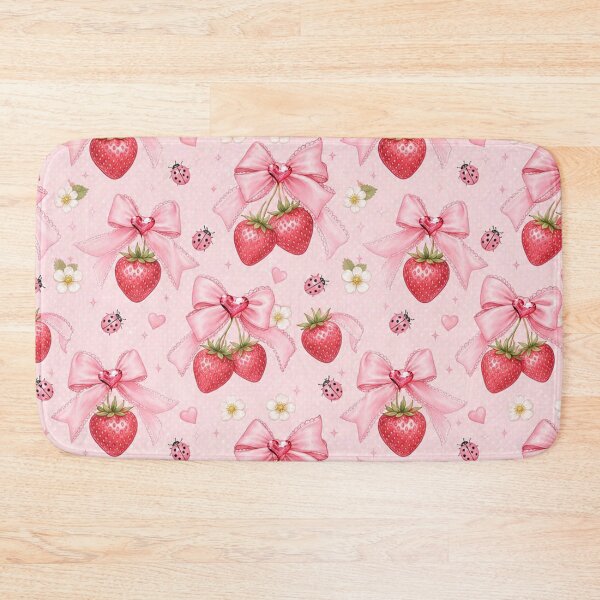 Item preview, Strawberry and Pink Bow Pattern designed and sold by purplesensation.