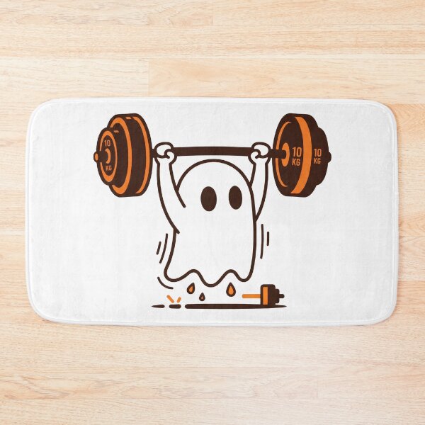 Item preview, Gym Ghost Lifting Weights Funny Fitness Halloween designed and sold by seven things shop.