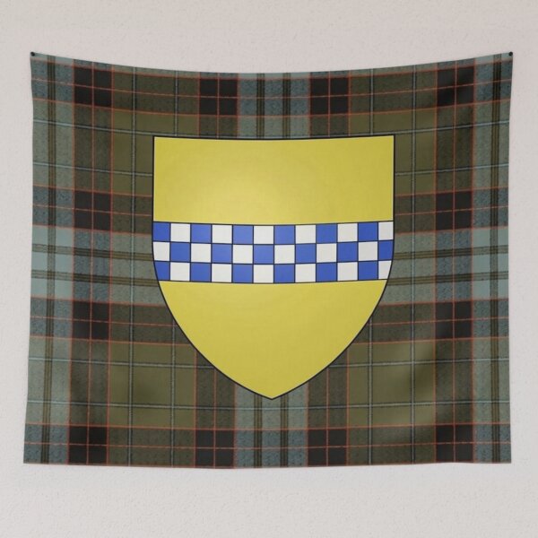 Item preview, Stewart High Steward of Scotland Arms and Old Weathered Tartan designed and sold by Kirrindy Designs.