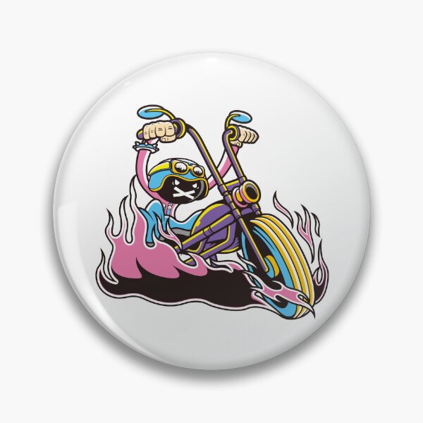 Item preview, Vintage American Flame Motorcycle Rider Illustration designed and sold by Lexkon Liu's art.