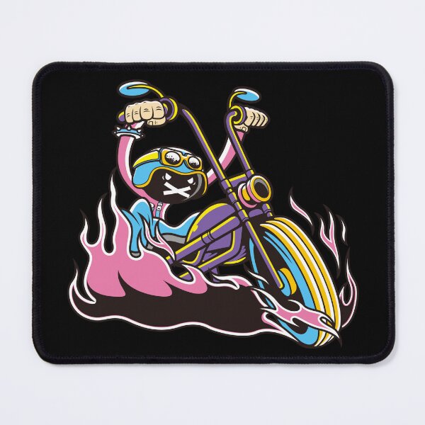 Item preview, Vintage American Flame Motorcycle Rider Illustration designed and sold by Lexkon Liu's art.