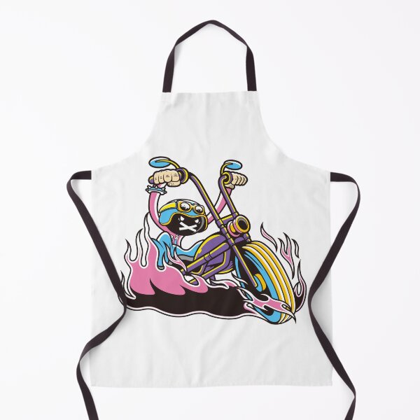 Item preview, Vintage American Flame Motorcycle Rider Illustration designed and sold by Lexkon Liu's art.