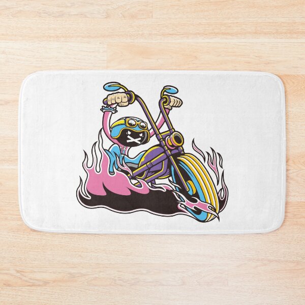 Item preview, Vintage American Flame Motorcycle Rider Illustration designed and sold by Lexkon Liu's art.