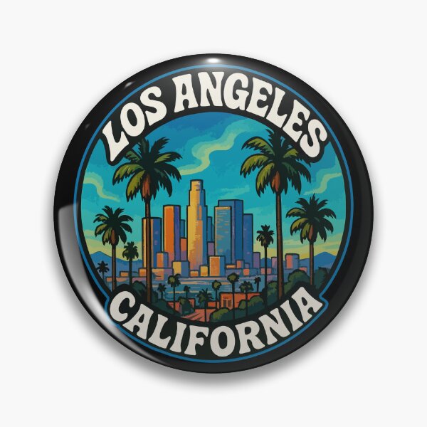 Item preview, Los Angeles California United States Retro Trippy Travel designed and sold by TomFrontierArt.