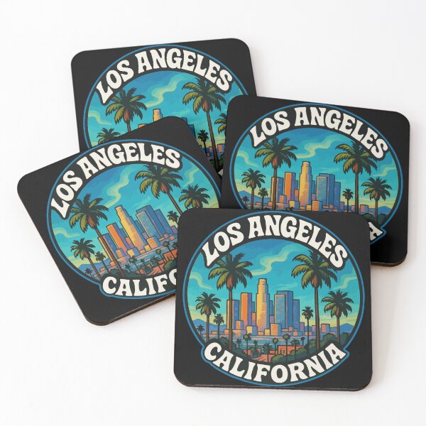 Item preview, Los Angeles California United States Retro Trippy Travel designed and sold by TomFrontierArt.
