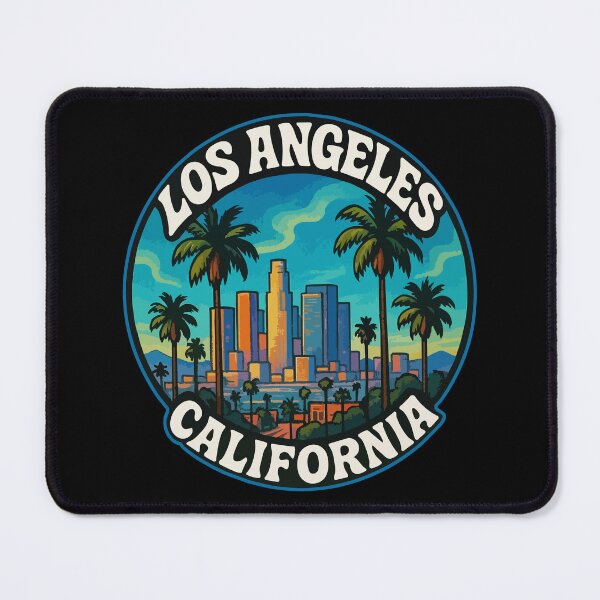 Item preview, Los Angeles California United States Retro Trippy Travel designed and sold by TomFrontierArt.