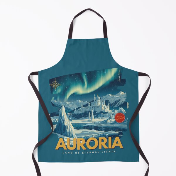 Item preview, Retro Auroria Travel Poster Land Of Eternal Lights designed and sold by KaBaRen.