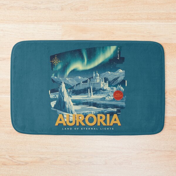 Item preview, Retro Auroria Travel Poster Land Of Eternal Lights designed and sold by KaBaRen.
