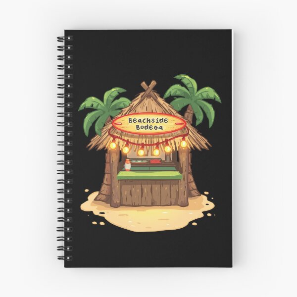 Item preview, Beachside Bodega Tiki Hut Tropical Beach Bar Palm Tree Sticker designed and sold by FestivityFinds.