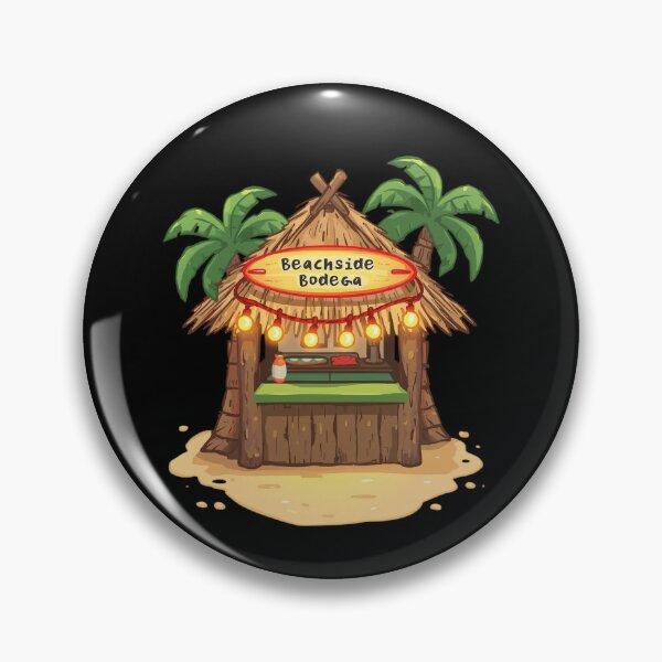 Item preview, Beachside Bodega Tiki Hut Tropical Beach Bar Palm Tree Sticker designed and sold by FestivityFinds.
