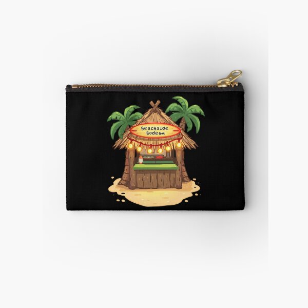 Item preview, Beachside Bodega Tiki Hut Tropical Beach Bar Palm Tree Sticker designed and sold by FestivityFinds.