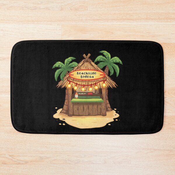 Item preview, Beachside Bodega Tiki Hut Tropical Beach Bar Palm Tree Sticker designed and sold by FestivityFinds.