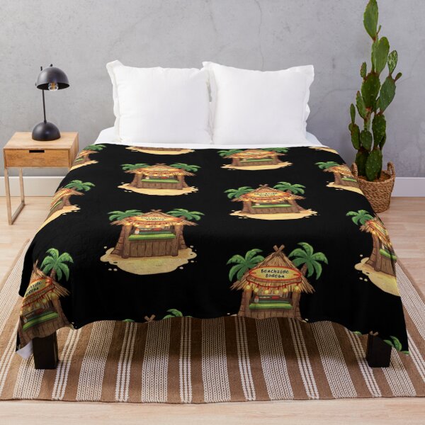Item preview, Beachside Bodega Tiki Hut Tropical Beach Bar Palm Tree Sticker designed and sold by FestivityFinds.