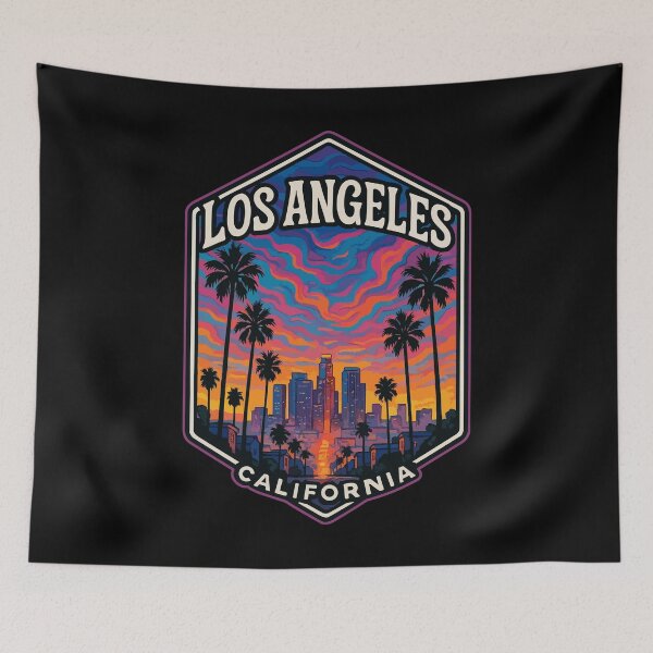 Item preview, Los Angeles California United States Trippy designed and sold by TomFrontierArt.