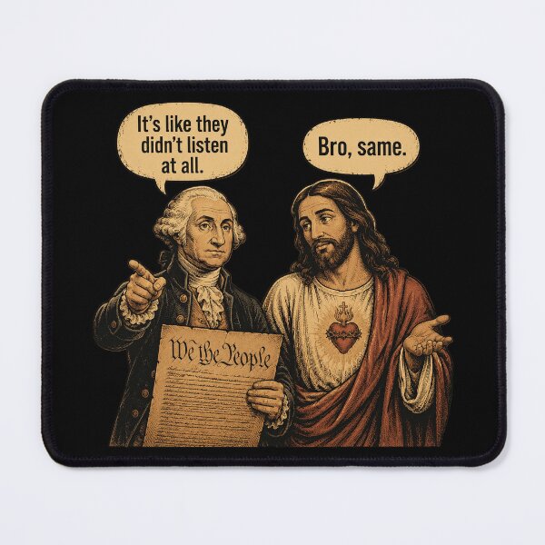 Item preview, George Washington Jesus Christ Comic Satire Political Humor designed and sold by OlakunleOloroz.