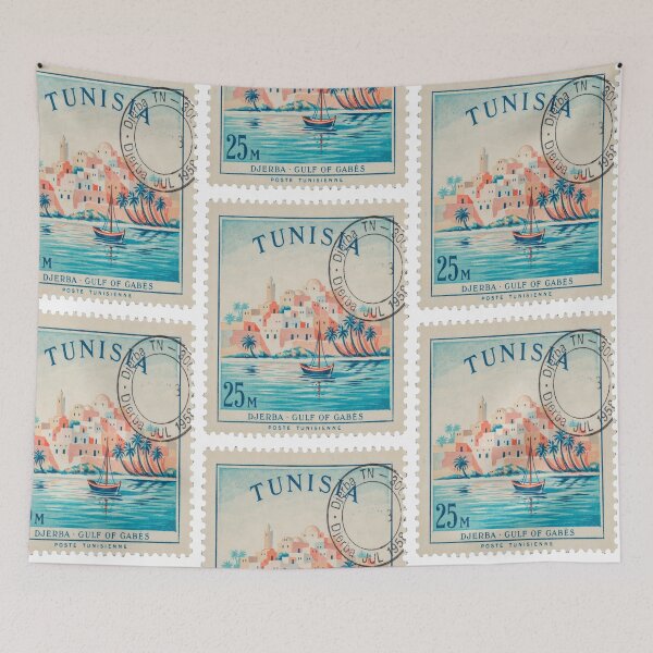 Item preview, Djerba Tunisia Mediterranean Postage Stamp Travel Sticker designed and sold by stickercuffs.