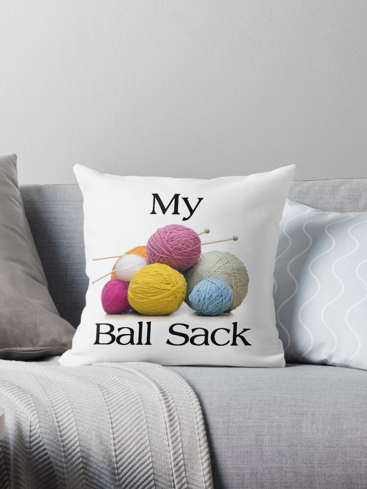 Knitting Gifts for Knitters - My Ball Sack Funny Yarn Tote Bag for Women &  Men Who Knit - Yarn Bag Gift Ideas Tote Bag for Sale by merkraht