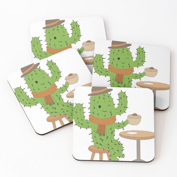 Item preview, Cozy Cactus Coffee Date designed and sold by TatinkaArtskill.