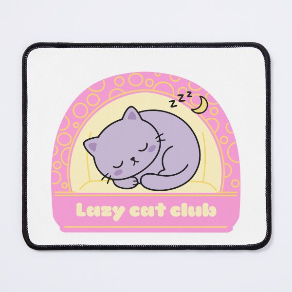 Item preview, Lazy Cat Club Cute Purple Sleeping Kitten Meme designed and sold by Cafya.