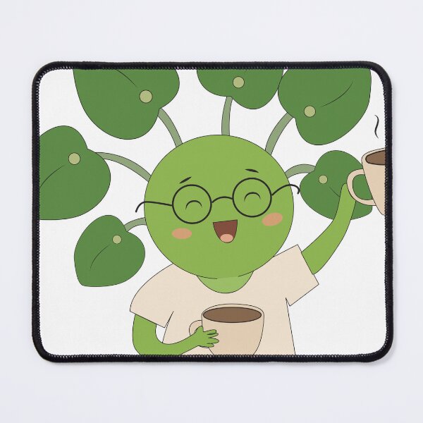 Item preview,  Happy Pilea Plant in Glasses with Coffee designed and sold by TatinkaArtskill.
