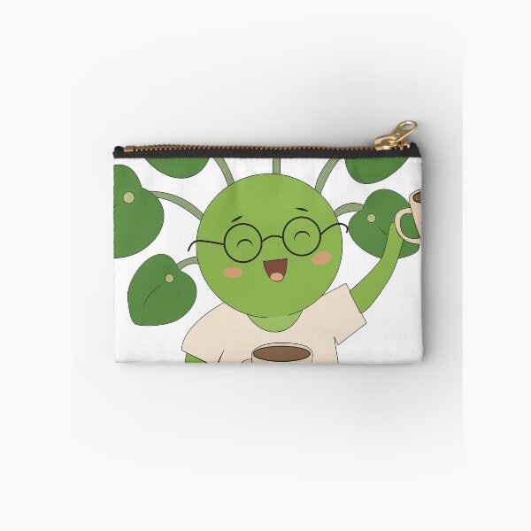 Item preview,  Happy Pilea Plant in Glasses with Coffee designed and sold by TatinkaArtskill.