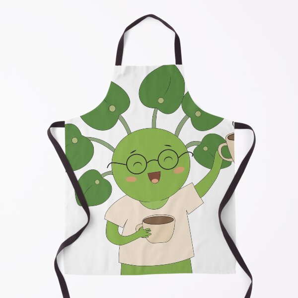 Item preview, Happy Pilea Plant in Glasses with Coffee designed and sold by TatinkaArtskill.