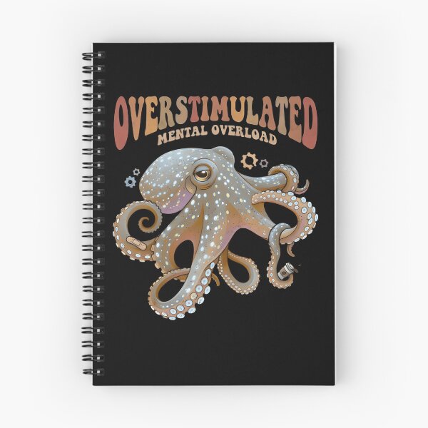 Item preview, Overstimulated Octopus T-Shirt & Sticker – Mental Overload Funny Octopus Meme Graphic Tee designed and sold by ZyxDes.
