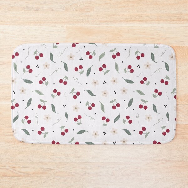Item preview, Cherry Blossom and Berries Minimal Pattern Throw Pillow designed and sold by FestivityFinds.