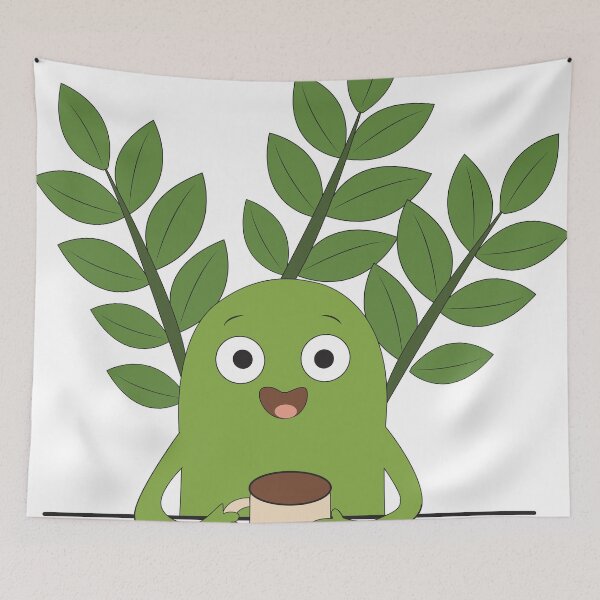 Item preview, Happy Morning Green Leafy Plant designed and sold by TatinkaArtskill.