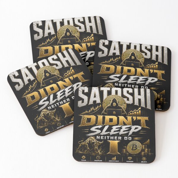 Item preview, Satoshi Didn't Sleep Neither Do I Bitcoin Crypto Shirt designed and sold by PipForgeStudio .