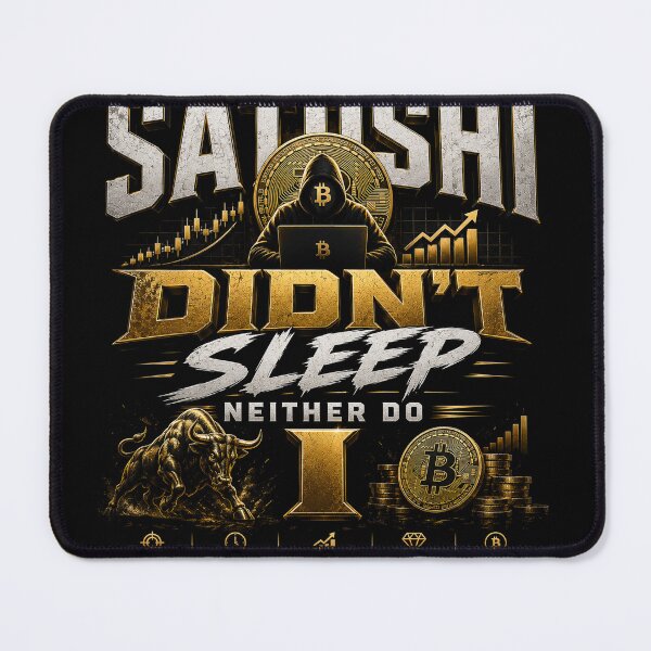 Item preview, Satoshi Didn't Sleep Neither Do I Bitcoin Crypto Shirt designed and sold by PipForgeStudio .