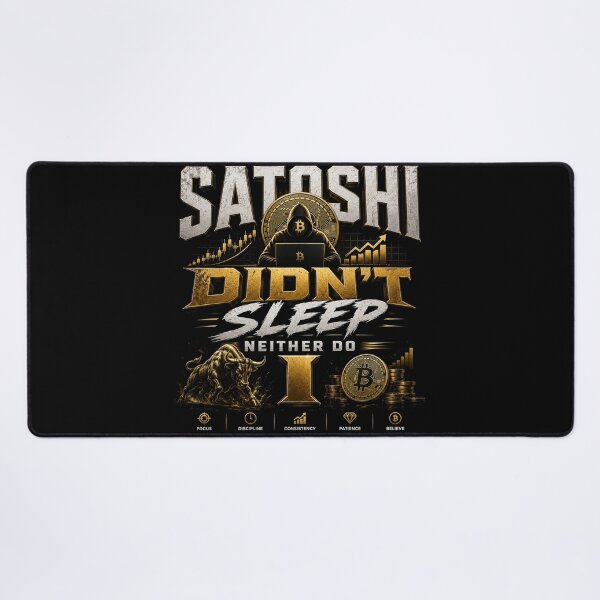 Item preview, Satoshi Didn't Sleep Neither Do I Bitcoin Crypto Shirt designed and sold by PipForgeStudio .