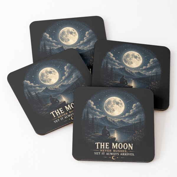 Item preview, The Moon Never Rushes Yet It Always Arrives | Inspirational Moon T-Shirt designed and sold by Kinjaljoshi9999.