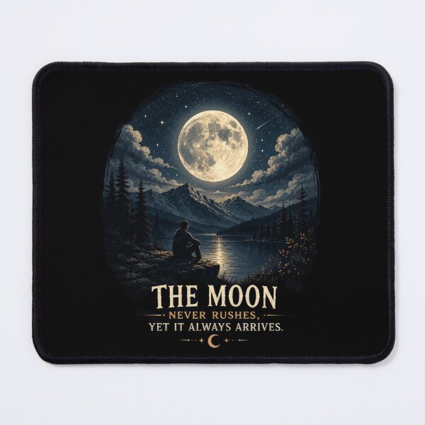 Item preview, The Moon Never Rushes Yet It Always Arrives | Inspirational Moon T-Shirt designed and sold by Kinjaljoshi9999.