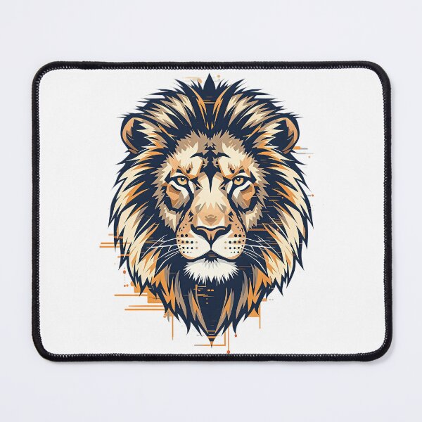 Item preview, Geometric Glitch Lion – Majestic Modern Wildlife Vector Art designed and sold by Artisan Finds Online.