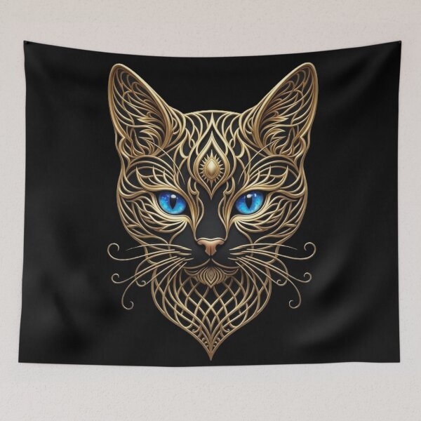 Item preview, Sovereign Shadow: The Golden Filigree Cat designed and sold by GG-Graphics.