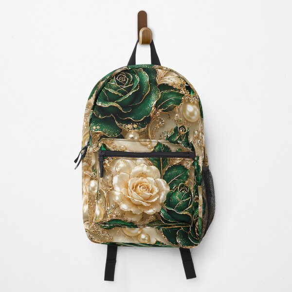Item preview, Emerald green rose pattern designed and sold by FluffyGallery.