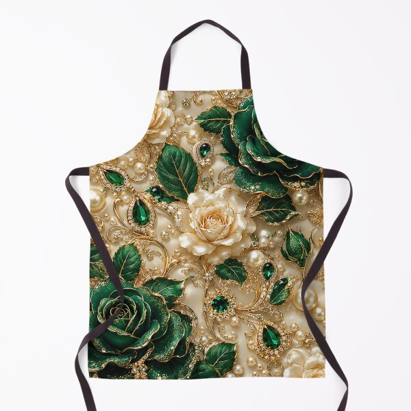 Item preview, Emerald green rose pattern designed and sold by FluffyGallery.