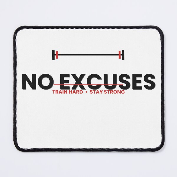 Item preview, No Excuses Barbell Fitness Design designed and sold by ⭐ AURA STUDIO.