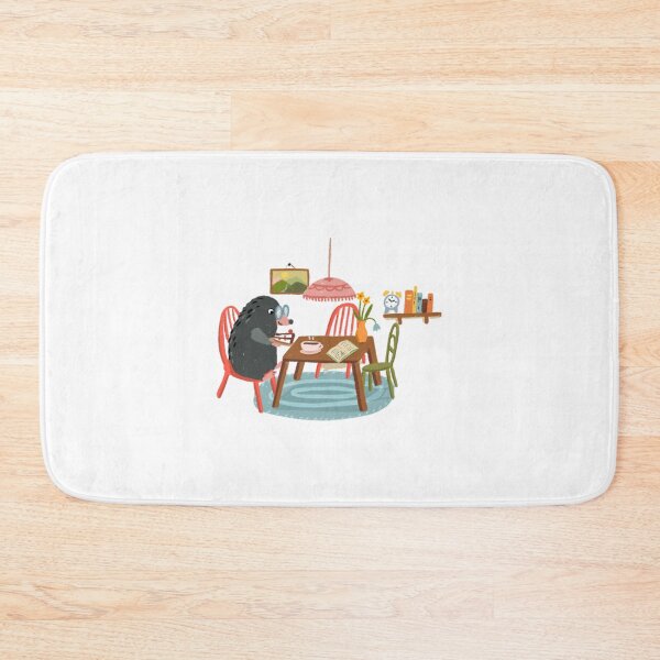 Item preview, Cute Mole Coffee Break Cottagecore Art designed and sold by Nupelwear.