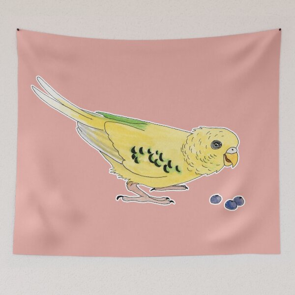 Item preview, Yellow and green budgerigar designed and sold by savousepate.