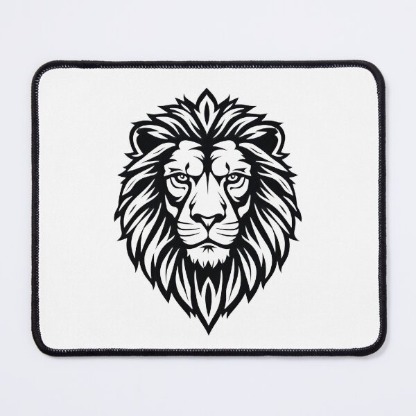 Item preview, Monochrome Tribal Lion – Elegant Geometric Line Art Emblem designed and sold by Artisan Finds Online.