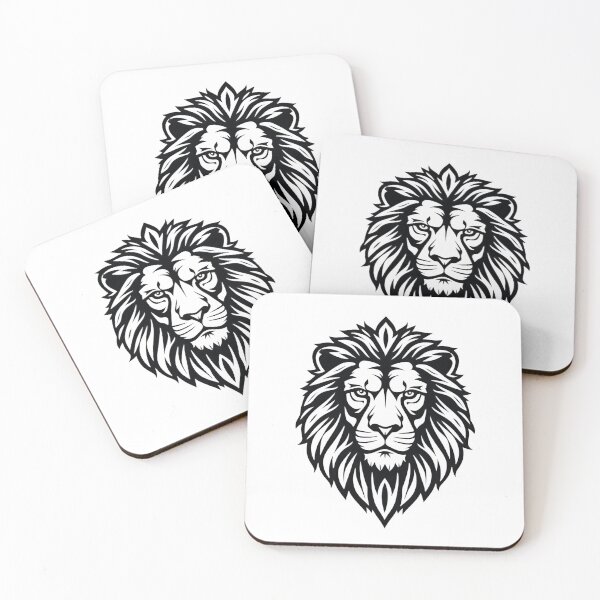 Item preview, Monochrome Tribal Lion – Elegant Geometric Line Art Emblem designed and sold by Artisan Finds Online.