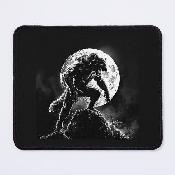 Item preview, Werewolf Howling Beneath the Full Moon – Gothic Horror Art designed and sold by inkoutninja.