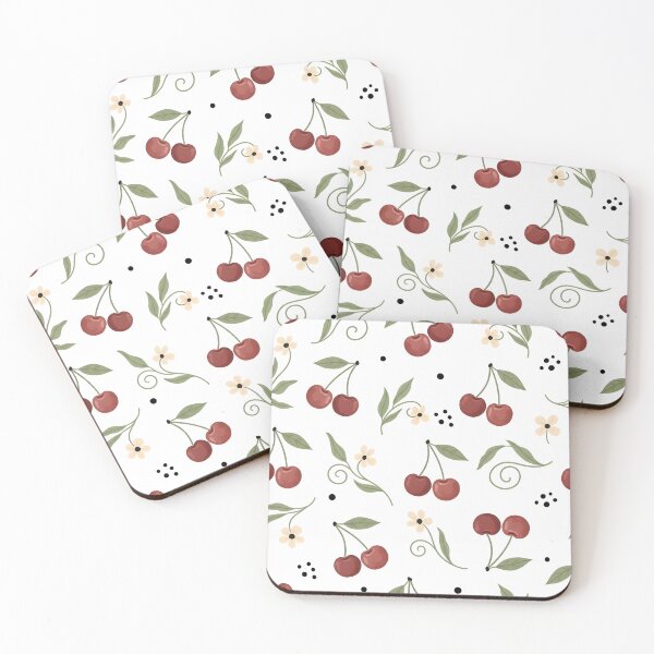 Item preview, Cherry and Floral Minimal Pattern Notebook designed and sold by FestivityFinds.