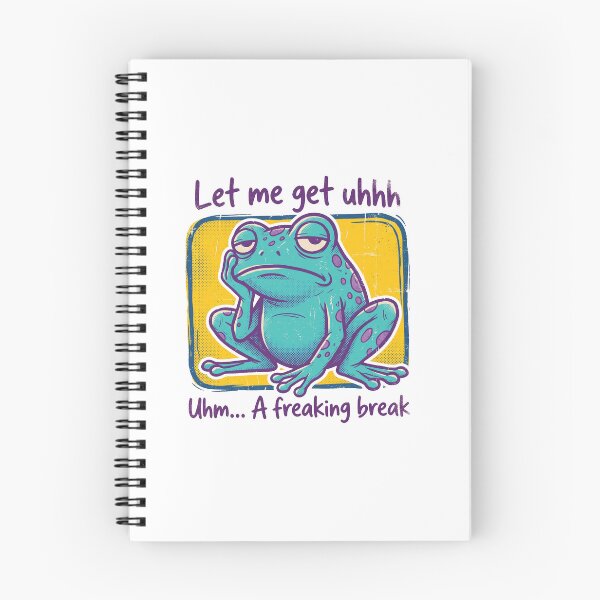 Item preview, Let Me Get A Freaking Break - Funny Exhausted Frog Meme designed and sold by AdyKurniawan.