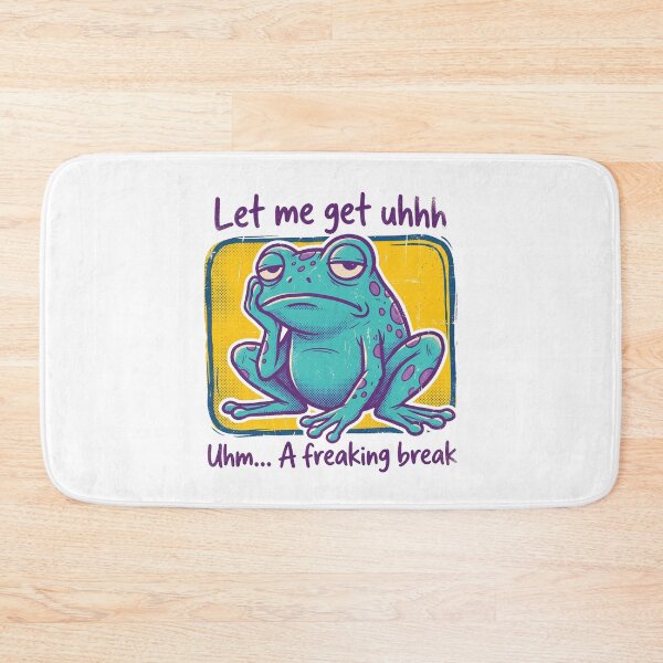 Item preview, Let Me Get A Freaking Break - Funny Exhausted Frog Meme designed and sold by AdyKurniawan.