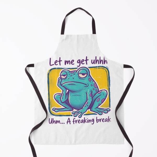 Item preview, Let Me Get A Freaking Break - Funny Exhausted Frog Meme designed and sold by AdyKurniawan.