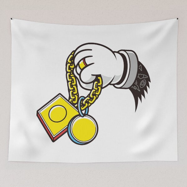 Item preview, Cartoon Hand Holding Hip Hop Gold Chain designed and sold by Lexkon Liu's art.